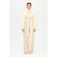 İkikız  Krem Peluş Bolero