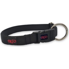 Lucky Paw  Yumuşak Dokulu Köpek Boyun Tasması - Rahat ve Dayanıklı, Ayarlanabilir Siyah Small