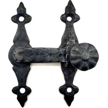 Bilfold Antika Tarz Dekoratif Pirinç Kapı, Pencere Mandalı - 82X65 Mm, Oksit