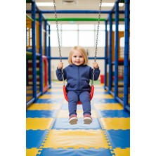 FRM Çocuklar Için Sıcak Tutacak Kapüşonlu Üst ve Alt Takım Yumuşak Iç Astarı ve Rahat Kalıbıyla Kış