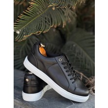 Moda Juan Kb-Bx1   Siyah Cilt Yüksek Beyaz Taban Günlük Erkek Ayakkabı