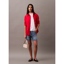 Calvin Klein Yuvarlak Yaka Düz Beyaz Kadın T-Shirt LV044B206GYAA