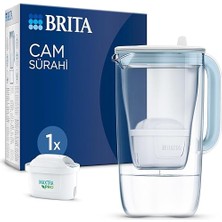 Yenibağ Cam Su Arıtma Sürahisi 1x Maxtra Pro All-In-1 Filtreli - Açık Mavi 2,5 Lt