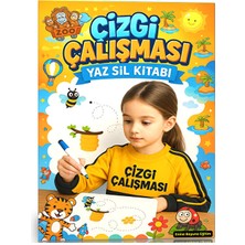 Enine Boyuna Eğitim Çizgi Çalışması Yaz Sil Kitabı