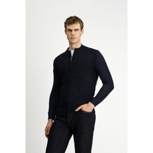 Polo Club Yarım Balıkçı Yaka Koyu Lacivert Regular Fit Erkek Triko Kazak