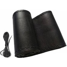 Deri Oto Direksiyon Kılıfı Sarmalı Dikmeli Dikişli Kokusuz