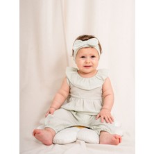 Kidaxi Şile Bezi Bebek Tulum ve Bandana Takım – 3-24 Ay