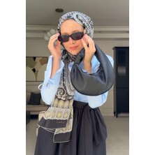 Carell Feyza'nın Tercihi Bohemian Siyah Comfy Ipek Şal