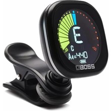 Tu-05 Şarj Edilebilir, Kromatik Klipsli Akort Cihazı, Gitar, Bas ve Ukulele Için, Pille Çalışır, Büyük, Yüksek Kontrastlı Renkli Ekran ve Boss Garantili Güvenilir ve Hassas Akort Cihazı