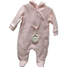 My Baby Kumsal Figürlü Kapüşonlu Polar Bebe Tulumu