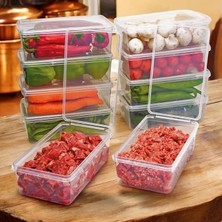 Misda Store 15 Adet 1 Litre Kendinden Kapaklı Derin Dondurucuya Uygun Saklama Kabı Düzenleyici (1000 Ml)