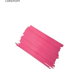 Pastry Planet Kağıt Lolipop Çubuğu & Cakepops Çubuğu & Isıya Dayanıklı Kırmızı 15 cm