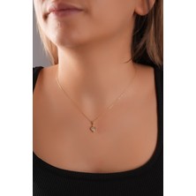Sunshine 925 Ayar Gümüş,gold Kaplamalı Diamond Tasarım Kolye