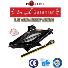 Gözpar Oto Oto Cırcır Kollu Kriko Araç Krikosu 1.5 Ton Makas Tip Cırcırlı Aras