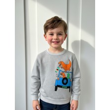 Kumrunun Dünyası Baskılı Şardonlu Sweat Erkek Çocuk Sweatshirt