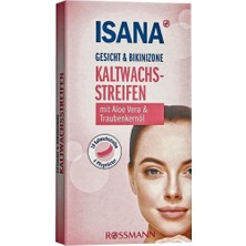 Yenibağ Store ISANA Yüz ve Bikini Bölgesine Uygun Soğuk Ağda Bandı 20 Adet Aloe Vera ve Üzüm Çekirdeği Yağı ile
