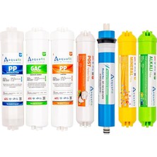 Kapalı Kasa Su Arıtma Cihazı Iki Tarafı Çubuklu 7'li Filtre Seti