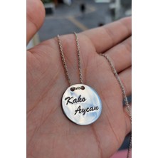 Özgür Takı 925 Ayar Gümüş Plaka Kolye