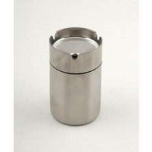 Paslanmaz Çelik Kokusuz Küllük Kül Tablası Rüzgar Geçirmez 12 cm Boy