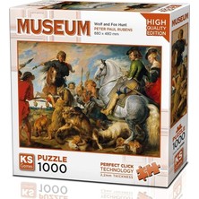 Wolf And Fox Hunt 1000 Parça Puzzle -Ks Puzzle