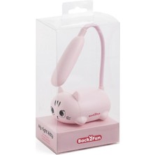 Apli LED Lamba Kedi Pembe B2F