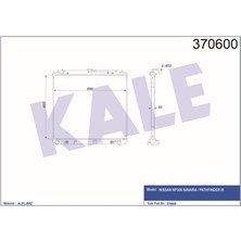 KALE-370600 - Su Radyatörü Nıssan NP300 Navara Pathfınder 2.5dcı 05=> (At) (Ac/nac) [brazıng] [600X688X32]