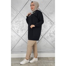 Pys Giyim Kadın Nervür Dikim Inci Kolye Detaylı Tesettür Tunik