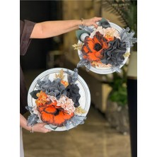 TASARIMHMODA Yapay Çiçekli Ahşap Duvar Süsü No:34