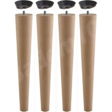 4 Adet Ahşap Mobilya Ayağı 50 cm Dereceli Aparatlı Sehpa Zigon Orta Masa Puf Tabure Ayakları M8