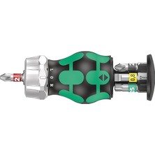 Yenibağ 05008884001 Kraftform Kompakt Stubby Magazin Ra 2, Cırcırlı Kısa Tornavida, Uç Hazneli, 6 Parça