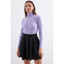 Onno Style Fitilli Balıkcı Yaka Bayan Kazak