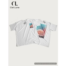 NEVERMIND Unisex Kadın Erkek Dream World Baskılı Özel Tasarım Oversize T-shirt