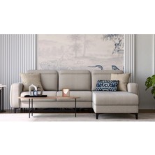 Doğtaş Lumeris Yataklı Sandıklı Köşe Krem Bukle Kumaş 2 Yıl Garantili