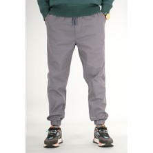 Souris Erkek Füme Jogger Pantolon Rahat Kesim Pamuklu Lastikli Paça Ipli