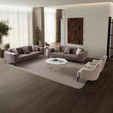 Edsy Home Regnar 3+1 Koltuk Takımı Kahverengi + Sütlü Kahve