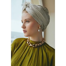 Carell Vence Çift Taraflı Geometrik Desen Ipek Şal Bej