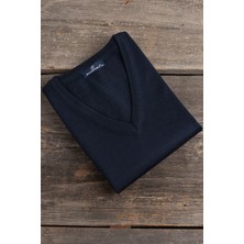 Woolen World V Yaka Battal (Büyük Boy) Yünlü Kolsuz Triko Süveter