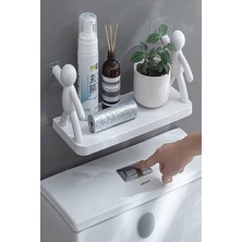 Ciyu Ticaret Kendinden Yapışkanlı Mutfak Banyo Duş Organizeri Figürlü Raf Banyo Mutfak Rafı 2'li