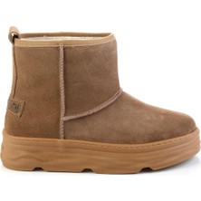 Bambi Taba Hakiki Deri Kadın Bot & Bootie K02748100602