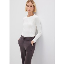 Mavi Ekru Uzun Kollu Tişört 1613625-80194