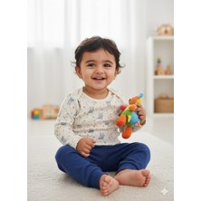 Şimo Butik Kız Erkek Çocuk Bebek Uzun Kollu Çıtçıtlı Body-Badi %100 Organik Pamuk 1-2-3-4-5-6 Yaş Organik Kutup Ayısı