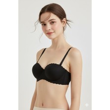 Royaleks Group Lazer Kesim Dolgulu Telsiz  Iz Yapmaz Sütyen Siyah