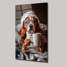 SteelArtDec Istirahat Anıdaki Köpek - Cam Tablo - DEG0232