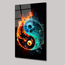 SteelArtDec Ateş ve Su Yin Yang - Cam Tablo - DEG0237