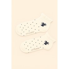 Katia & Bony Çocuk Puantiyeli Step Çorap Beyaz