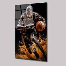 SteelArtDec Lebron James Basketbol - Cam Tablo - DEG0136