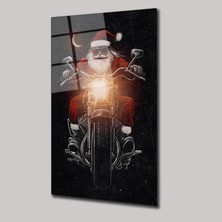 SteelArtDec Motorlu Noel Baba - Cam Tablo - DEG0064