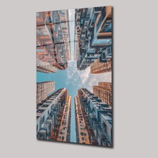 SteelArtDec Binalar ve Gökyüzü Manzaralı - Cam Tablo - DEG0012