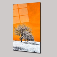 SteelArtDec Turuncu Sakinlik - Cam Tablo - DEG0068