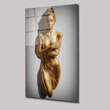 SteelArtDec Altın Kadın - Cam Tablo - DEG0061